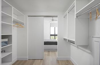 Spacious walk-in closets*